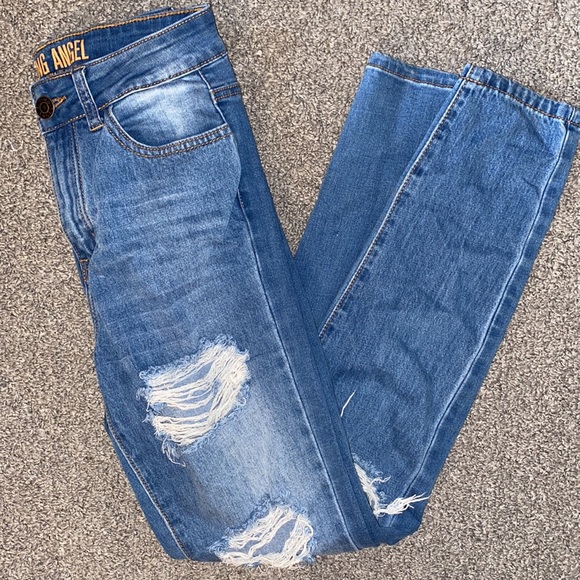 Flying Angel High Waist Distressed Skinny Jeans - Picture 3 of 7